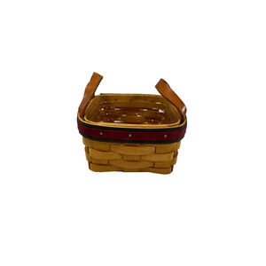 1999 Longaberger Father's Day Tee Basket w/Protector 5.25"L x 5"W x 3"H